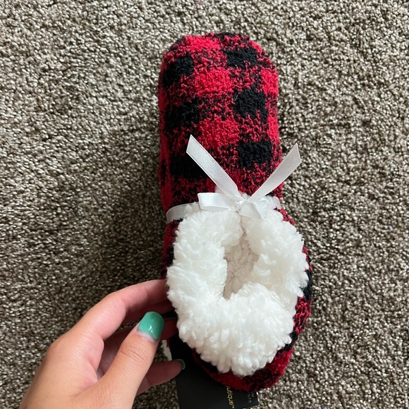 Holiday Fuzzy Socks/Slippers - Picture 2 of 3